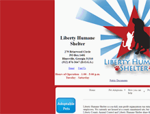 Tablet Screenshot of libertyhumaneshelter.com